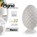 PIGNA IN CERAMICA SICILIANA STIL DECORATIVA SEGNAPOSTO CENTROTAVOLA BIANCA 22*15