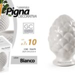PIGNA CERAMICA BIANCA CENTRO TAVOLA SEGNAPOSTO STILE SICILIANA SICILIA 10*7cm