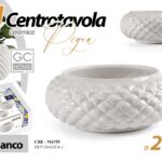 VASO BASSO PIGNA CACHEPOT CENTRO TAVOLA CERAMICA PIANTE FIORI SICILIA 28*11 cm