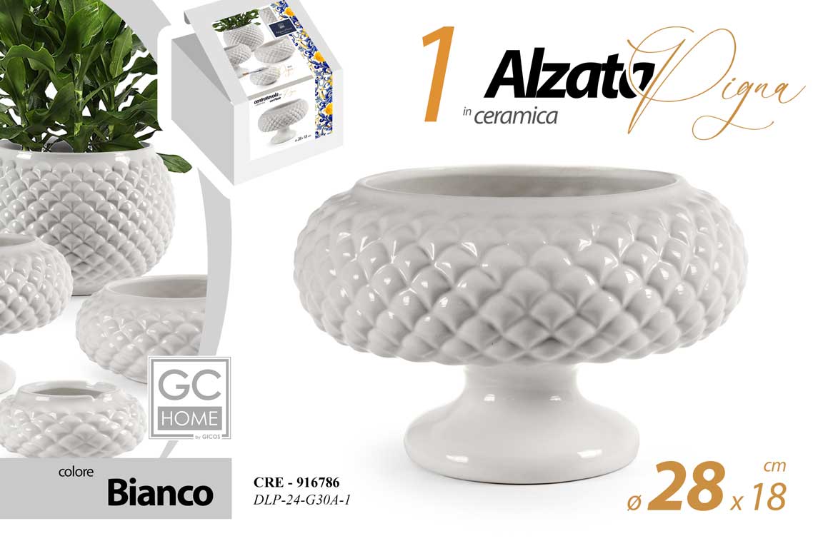8025569916786 VASO ALZATA PIGNA CACHEPOT CERAMICA PIANTA FIORI SEGNAPOSTO SICILIA 28*18 cm - immagine 1