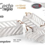 3 CASSETTE LEGNO BIANCO PORTA OGGETTI BOMBONIERE CASSETTA ARREDO 41/37/31 cm