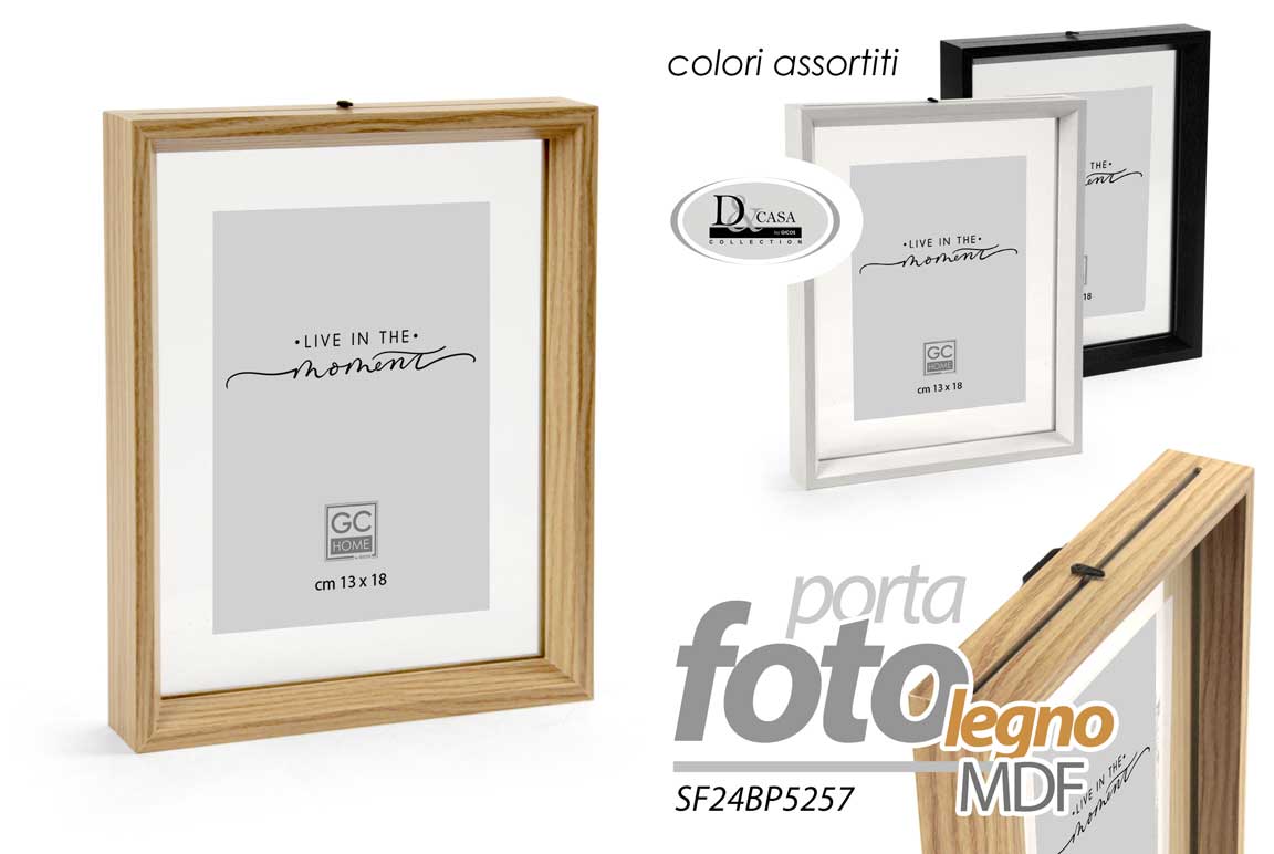 8025569917646 CORNICE PORTAFOTO DA PARETE TAVOLO FOTO MODERNO CLASSICO LEGNO COLOR ASSOR 15*10 - immagine 1