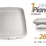 Piatto piano quadrato ceramica bianco design moderno cucina tavola 26,5 cm