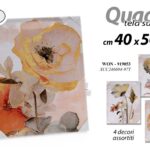 QUADRO STAMPA SU TELA Canvas LEGNO FIORI FIORE ACQUAR ASSORTITI 40*50 cm