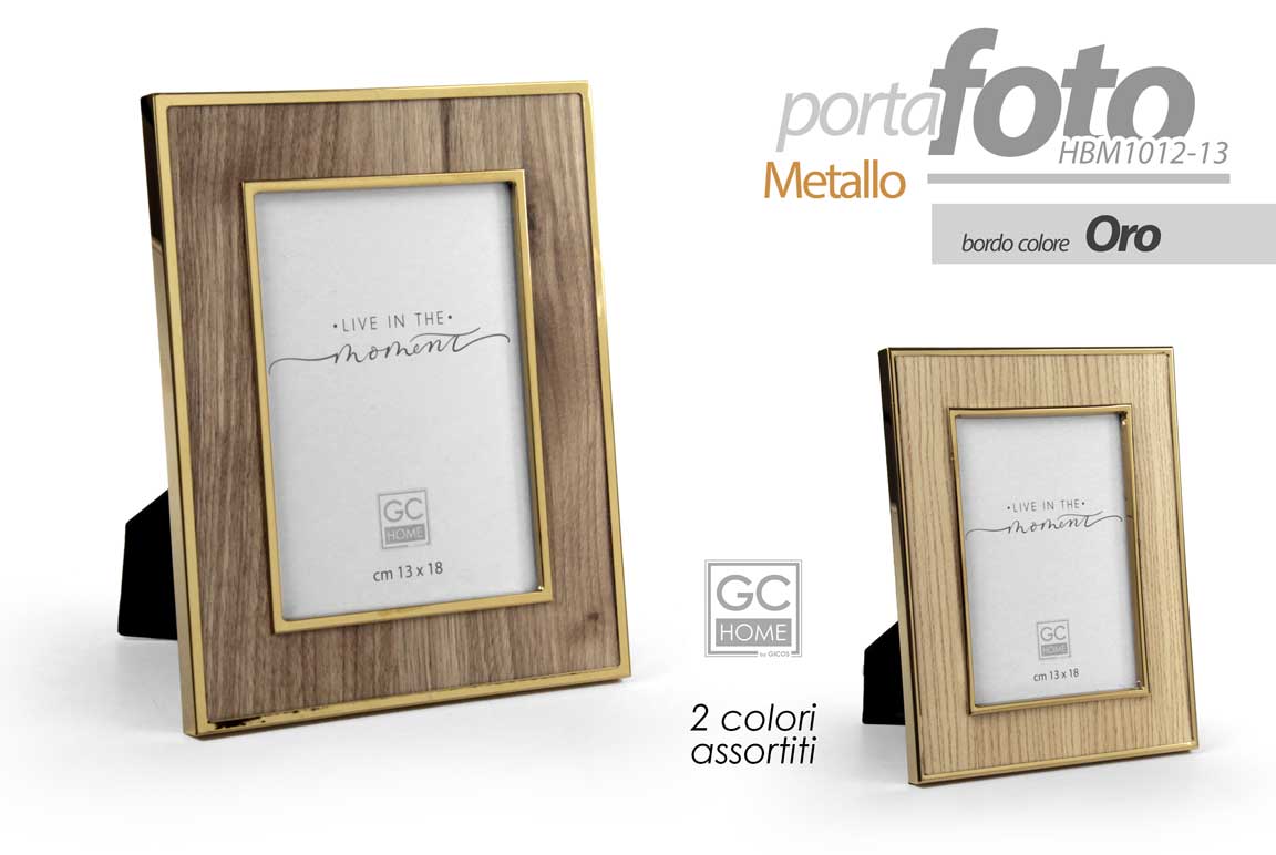 8025569920233 CORNICE PORTAFOTO DA TAVOLO FOTO MODERNO CLASSICO DECO LEGNO ORO ASSORT 20*25 cm - immagine 1