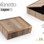 Scatola cofanetto portaoggetti moderna scrivania organizer legno metallo 19*15*7