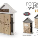 Portachiavi parete armadietto chiavi bacheca muro ingresso legno ass 28x19x6 cm
