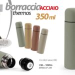 THERMOS BORRACCIA BOTTIGLIA TERMICA ACCIAIO VIAGGIO CAMPEGGIO MONTAGNA CO 350 ML