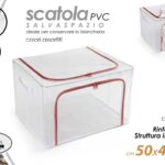 SCATOLA CONTENITORE BIANCHERIA ORGANIZER SALVASPAZIO VESTITI ARMADIO 50*40*32 cm