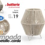 LAMPADA LUMETTO Decorativa Metallo CORDA Luce LED CLASSICA MODERNA ASSORT 19*15