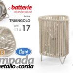 LAMPADA LUMETTO Decorativa Metallo CORDA Luce LED CLASSICA MODERNA ASSORT 17*11