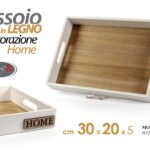 Vassoio cucina legno bianco home colazione portata tavola moderno vintage 30*20