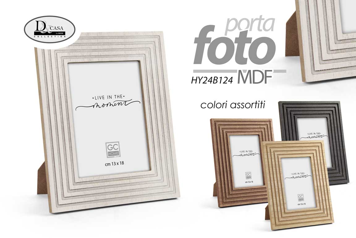 8025569921940 CORNICE PORTAFOTO DA TAVOLO FOTO MODERNO CLASSICO LEGNO MDF COLOR ASSORT 20*15 - immagine 1