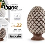 PIGNA ANTICATA CERAMICA SICILIANA STIL DECORATIVA SEGNAPOSTO CENTROTAVOLA 22*14