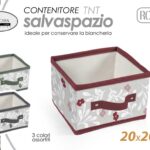ORGANIZER CASSETTI SCOMPARTI SCATOLA ARMADIO SALVASPAZIO BIANCHERIA 20*20*15CM