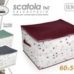 SCATOLA PORTABIANCHERIA ARMADIO VESTITI ABITI SALVASPAZIO TNT COLOR ASS 60*50*35
