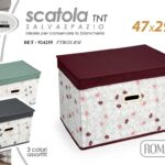 SCATOLA CONTENITORE ORGANIZER VESTITI ABITI SALVASPAZIO PORTABIANCHERIA 47*29*30