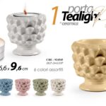PORTACANDELA PIGNA CERAMICA GIARDINO MATRIMONIO LANTERNA TEALIGHT COLOR 7 cm