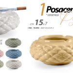 POSACENERE PIGNA CERAMICA CASA DESIGN MODERNO VINTAGE RETRò COLOR ASSOR 15*7 CM