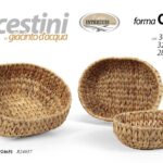 3 CESTE OVALE CESTINI CESTA PORTAFRUTTA PORTAOGGETTI GIACINTO D'ACQUA TAVOLA
