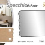SPECCHIO SPECCHIERA DA PARETE MURO METALLO COL NERO CLASSICO MODERNO 50*40 cm