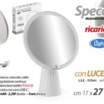 SPECCHIO INGRANDITORE DA TAVOLO LED TRUCCO BEAUTY RICARICABILE TOUCH 27 cm