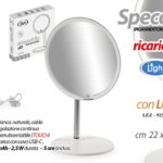 SPECCHIO INGRANDITORE DA TAVOLO LED TRUCCO BEAUTY RICARICABILE TOUCH 33 cm