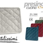 Presina cucina imbottita protezione calore tessuto tinta unita color ass 20x20
