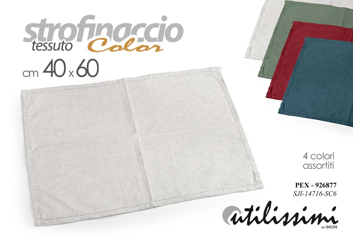 8025569926877 Strofinaccio canovaccio cucina tinta unita moderno tessuto color assort 60x40 cm - immagine 1