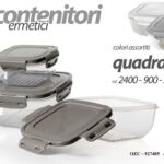 3 contenitori plastica ermetici quadrati cucina frigo dispensa organizer assort