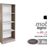 MOBILE LIBRERIA SCAFFALE SALVASPAZIO MODERNA RIPIANI BIANCO ROVERE H170*L60*P24