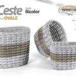 3 CESTE PORTABIANCHERIA CESTA VESTITI VIMINI RATTAN OVALE COLOR BAGNO 30/25/20cm