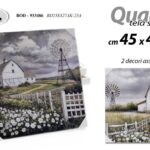 QUADRO STAMPA SU TELA Canvas LEGNO VINTAGE FATTORIA FIORI FIENILE ASSORT 45*45cm
