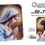 QUADRO STAMPA SU TELA Canvas LEGNO MADONNA SANTA MARIA GESù CRISTO ASSORT 50*70