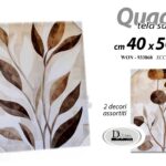 QUADRO STAMPA SU TELA Canvas LEGNO DECORO FOGLIE FOGLIA COLOR ASSORT 50*40 CM