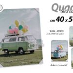 QUADRO STAMPA SU TELA Canvas LEGNO Epoca furgone Volkswagen Transporter T2 40*50