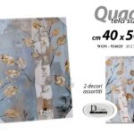QUADRO STAMPA SU TELA Canvas LEGNO ALBERO FOGLIE BLU AZZURRO ASSORT 50*40 CM