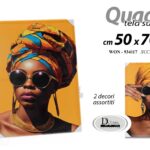 QUADRO STAMPA SU TELA Canvas LEGNO Donna SEXY OCCHIALI SOLE COLOR ASSORT 50*70cm