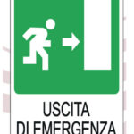 Cartello uscita emergenza segnaletica sicurezza ufficio magazzino plastica 30 cm