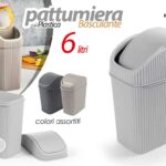 Pattumiera plastica basculante bagno ufficio cucina cestino rifiuti moderna 29cm