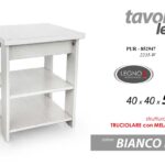 TAVOLINO TAVOLO SALOTTO DIVANO CUCINA BAGNO MODERNO BIANCO LEGNO 40*40*H50CM