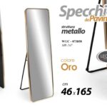 Specchio pavimento Specchiera terra figura intora oro moderno cornice met 165 cm