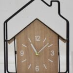 Orologio parete metallo legno moderno classico casa salotto ingresso 20*5*24