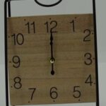 Orologio tavolo legno metallo industrial moderno salotto casa ufficio 28 cm
