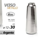 Vaso fiori metallo argento moderno dorato Portafiori centrotavola cilindro 30 cm