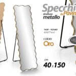 Specchio pavimento Specchiera terra figura intora oro moderno cornice met 150 cm