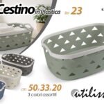 Cesto bucato biancheria panni lavanderia bagno contenitore plastica ass 50x33x20