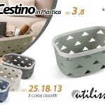 Cesto bucato biancheria panni lavanderia bagno contenitore plastica ass 25*18*13