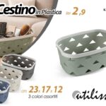 Cesto bucato biancheria panni lavanderia bagno contenitore plastica ass 23*17*12