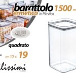 Contenitore ermetico trasparente cucina bagno dispensa organizer acrilico 19*10